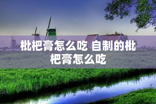 枇杷膏怎么吃 自制的枇杷膏怎么吃 枇杷膏怎么吃 自制的枇杷膏怎么吃