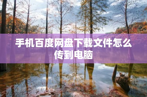 手机百度网盘下载文件怎么传到电脑