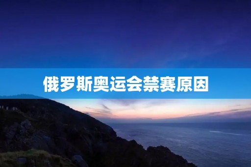 俄罗斯奥运会禁赛原因：调查揭示系统性***使用