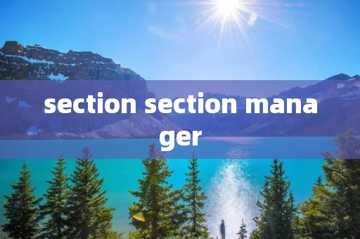 section section manager section section manager