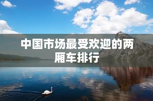 中国市场最受欢迎的两厢车排行：揭秘消费者首选车型