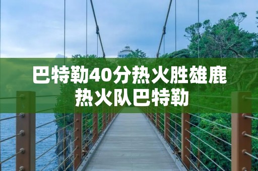 巴特勒40分热火胜雄鹿 热火队巴特勒 巴特勒40分热火胜雄鹿 热火队巴特勒
