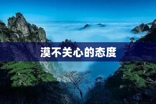 漠不关心的态度：一种淡然处世的哲学