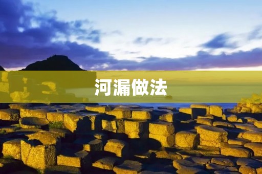 河漏做法：如何有效地修复和预防河道漏水问题