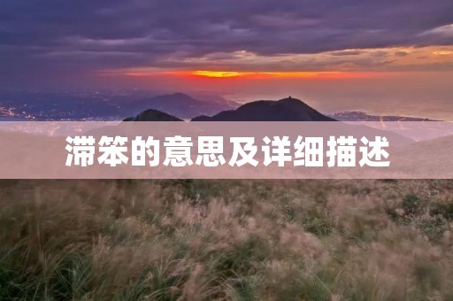 滞笨的意思及详细描述