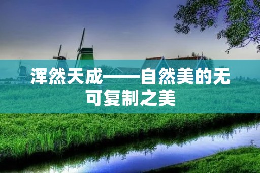 浑然天成——自然美的无可复制之美