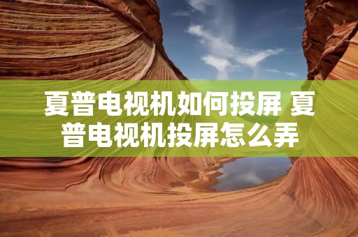 夏普电视机如何投屏 夏普电视机投屏怎么弄