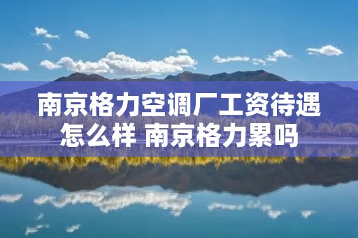 南京格力空调厂工资待遇怎么样 南京格力累吗 南京格力空调厂工资待遇怎么样 南京格力累吗