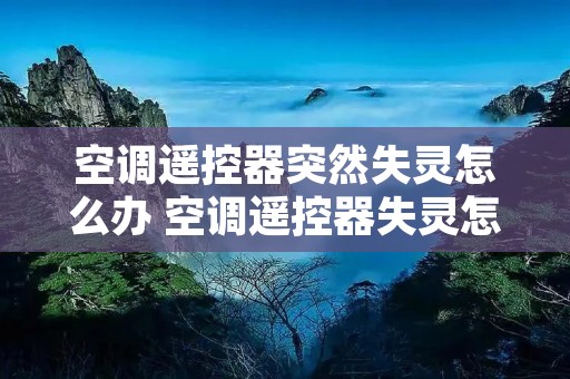 空调遥控器突然失灵怎么办 空调遥控器失灵怎么办?