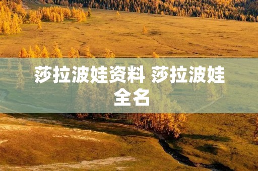 莎拉波娃资料 莎拉波娃 全名