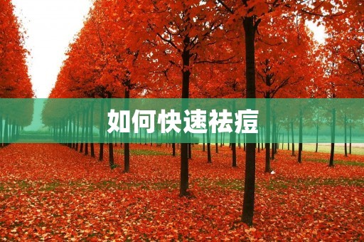 如何快速祛痘