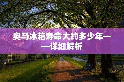 奥马冰箱寿命大约多少年——详细解析 奥马冰箱寿命大约多少年——详细解析