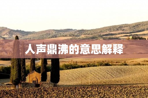 人声鼎沸的意思解释