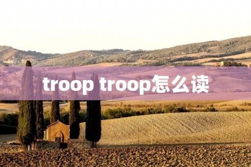troop troop怎么读