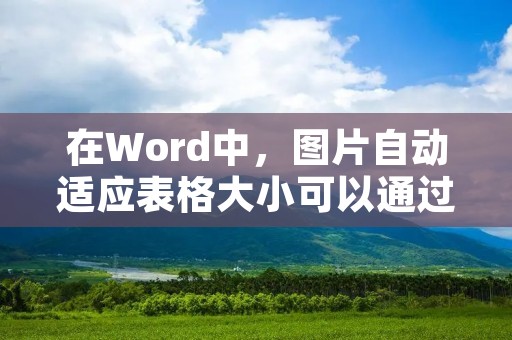 在Word中,图片自动适应表格大小可以通过以下步骤来实现: