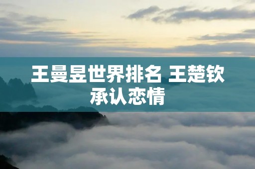王曼昱世界排名 王楚钦承认恋情