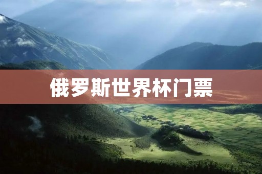 俄罗斯世界杯门票：抢购热潮下的足球盛宴
