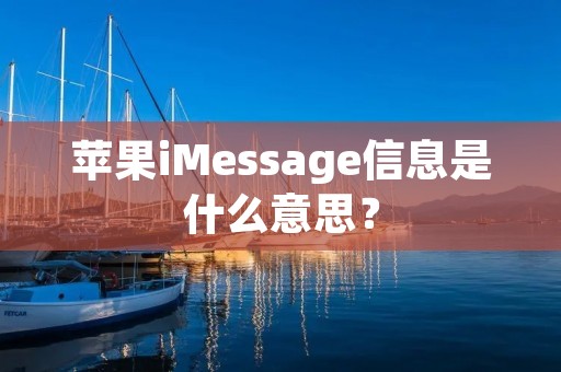 苹果iMessage信息是什么意思?