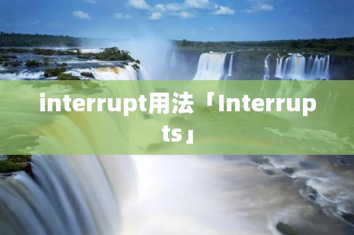 interrupt用法「Interrupts」
