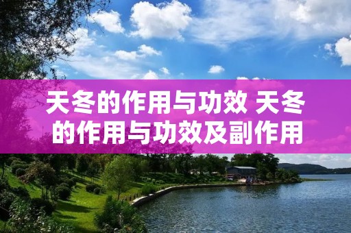 天冬的作用与功效 天冬的作用与功效及副作用