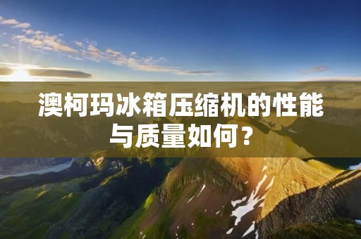 澳柯玛冰箱压缩机的性能与质量如何? 澳柯玛冰箱压缩机的性能与质量如何?