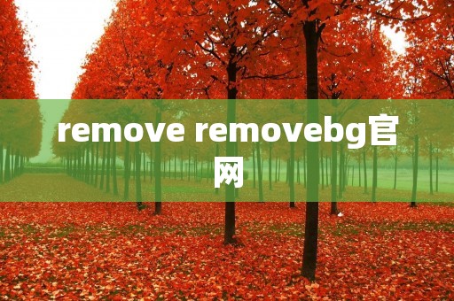 remove removebg官网
