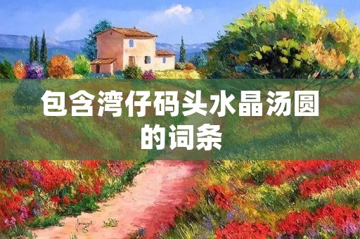 包含湾仔码头水晶汤圆的词条