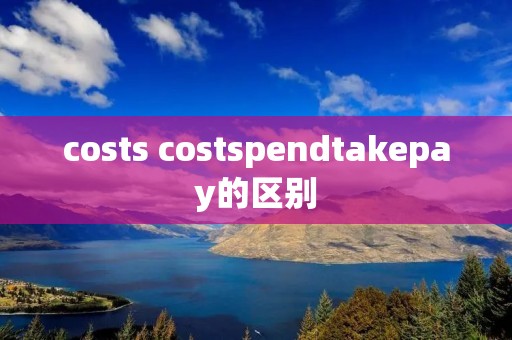 costs costspendtakepay的区别