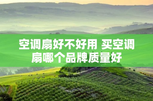 空调扇好不好用 买空调扇哪个品牌质量好