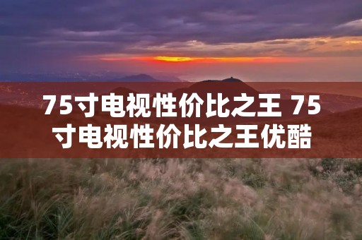 75寸电视性价比之王 75寸电视性价比之王优酷