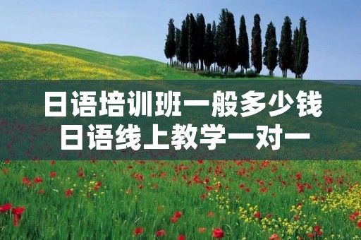 日语培训班一般多少钱 日语线上教学一对一