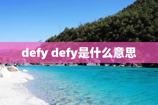 defy defy是什么意思 defy defy是什么意思