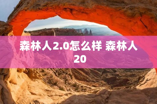 森林人2.0怎么样 森林人 20