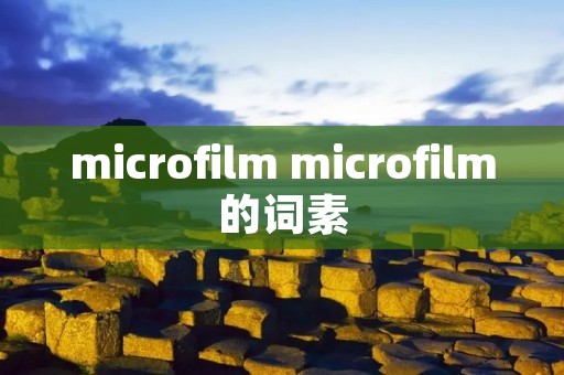 microfilm microfilm的词素 microfilm microfilm的词素