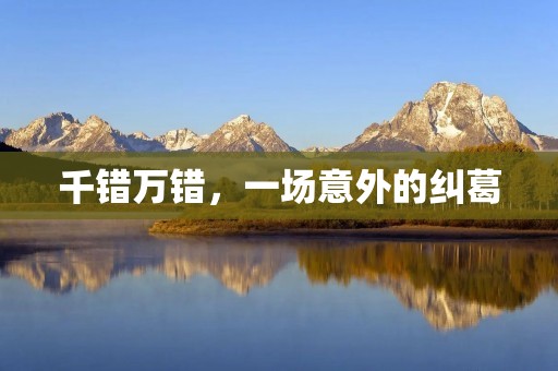 千错万错,一场意外的纠葛