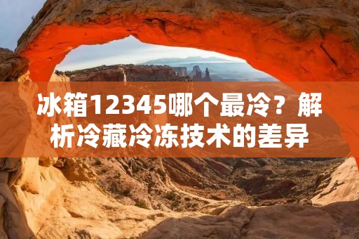 冰箱12345哪个最冷？解析冷藏冷冻技术的差异