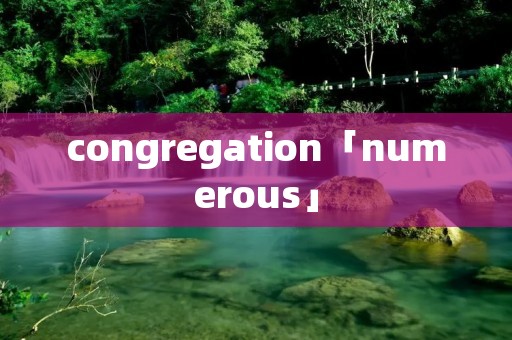 congregation「numerous」