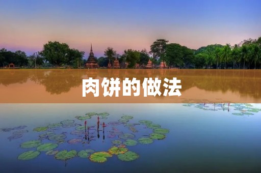肉饼的做法:香嫩多汁的家常美食 肉饼的做法:香嫩多汁的家常美食