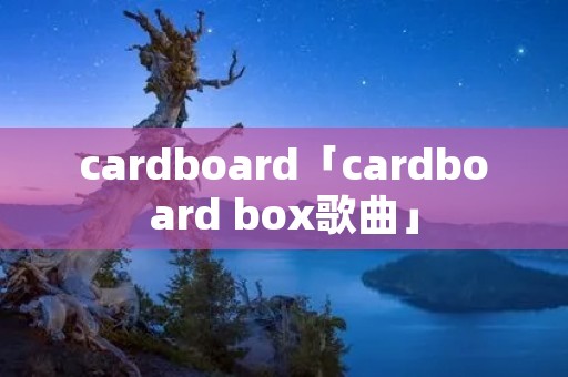 cardboard「cardboard box歌曲」