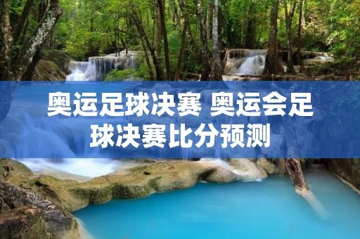 奥运足球决赛 奥运会足球决赛比分预测