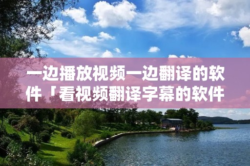 一边播放视频一边翻译的软件「看视频翻译字幕的软件」