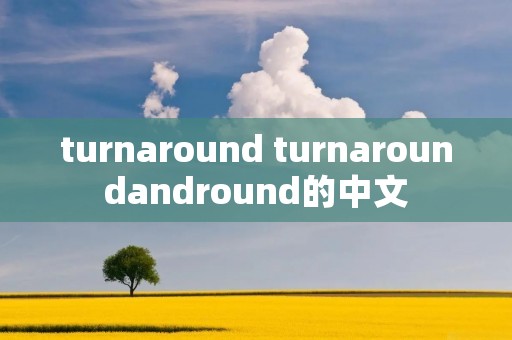 turnaround turnaroundandround的中文