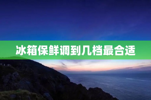冰箱保鲜调到几档最合适