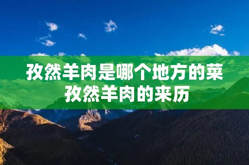 孜然羊肉是哪个地方的菜 孜然羊肉的来历