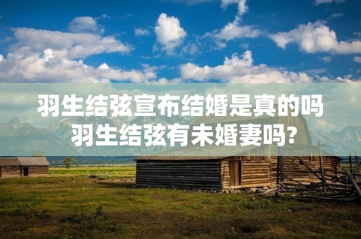羽生结弦宣布结婚是真的吗 羽生结弦有未婚妻吗? 羽生结弦宣布结婚是真的吗 羽生结弦有未婚妻吗?