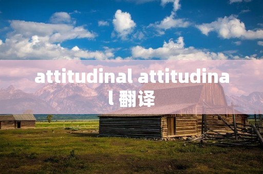 attitudinal attitudinal 翻译