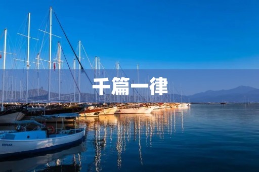 千篇一律:寻找独特之美