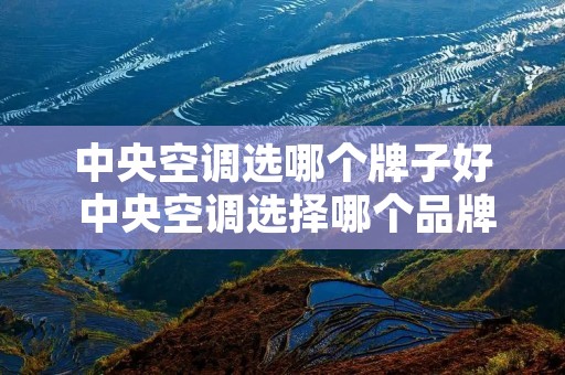 中央空调选哪个牌子好 中央空调选择哪个品牌 中央空调选哪个牌子好 中央空调选择哪个品牌