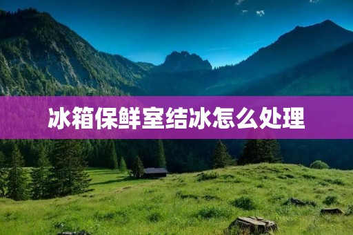 冰箱保鲜室结冰怎么处理 冰箱保鲜室结冰怎么处理
