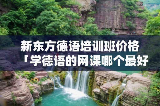 新东方德语培训班价格「学德语的网课哪个最好」